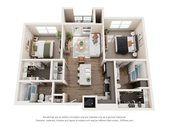 B1 Floor Plan at Tapestry Orem Apartments, Houston, Texas