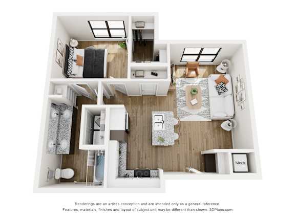 A1 Floor Plan at Tapestry Woodland Hills, Humble, TX, 77346