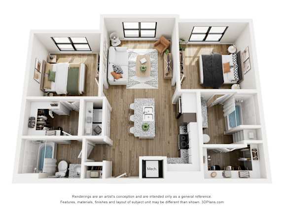 B1 Floor Plan at Tapestry Woodland Hills, Humble, 77346