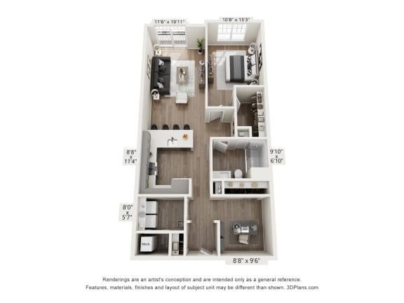Floor Plan  a floor plan of a 1 bedroom floor plan  apartments atlantic city