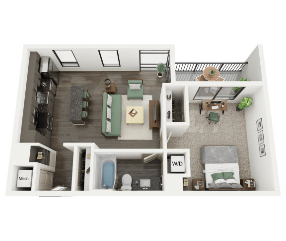 3D Floorplan of the Foley