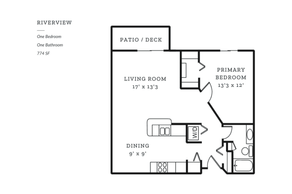 Floor Plan  a floor plan of a bedroom apartment