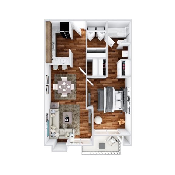 bedroom floor plan an in 3d