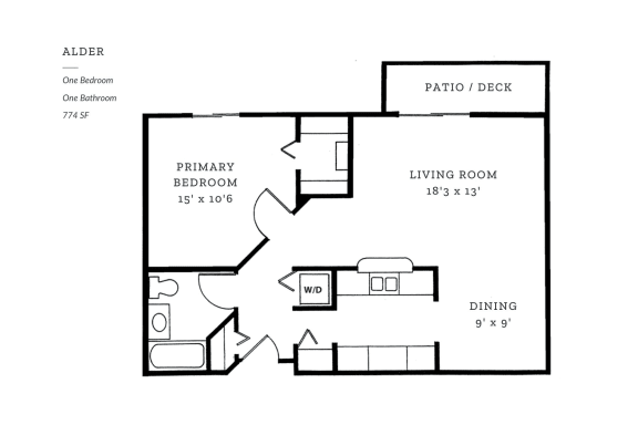Floor Plan  a floor plan of a bedroom apartment