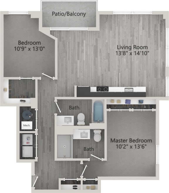 a floor plan of a room with a bathroom and a living room