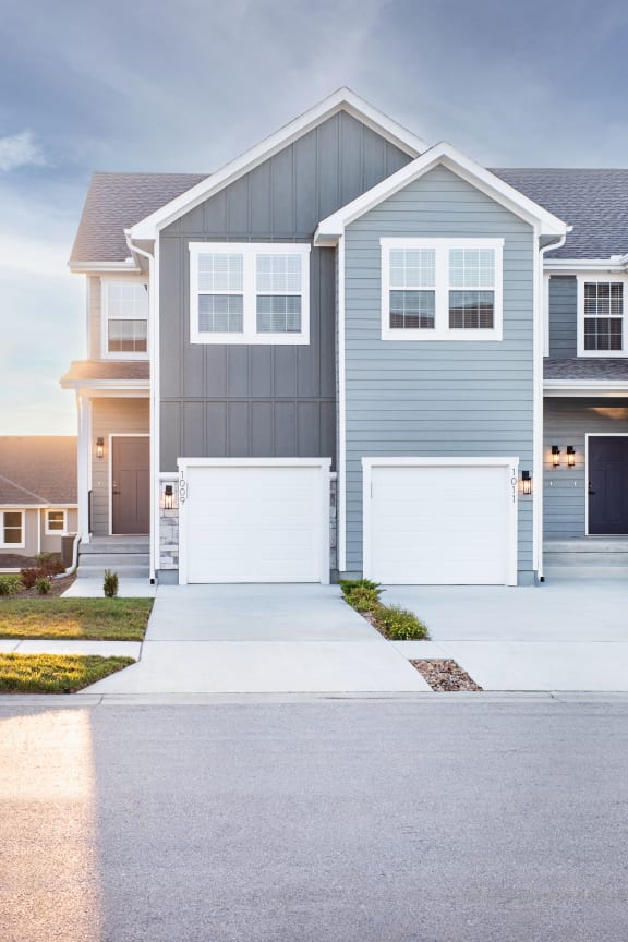 Attached Garages & Private Driveways in Each Townhome