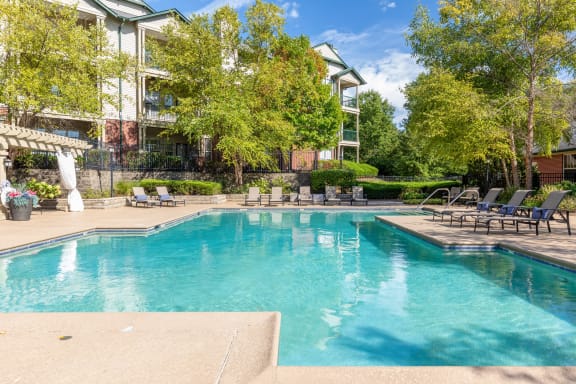 the swimming pool at our apartments