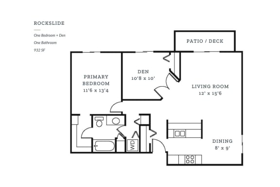 Floor Plan  a floor plan of a bedroom apartment