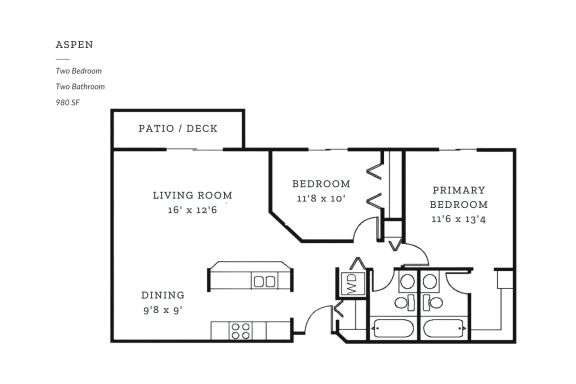 Floor Plan  a floor plan of a bedroom apartment