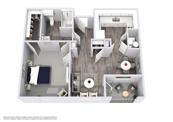 the outlook floor plan  2 bedroom with 2 baths