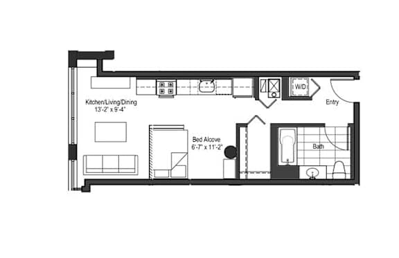 the black and white floor plan of a house