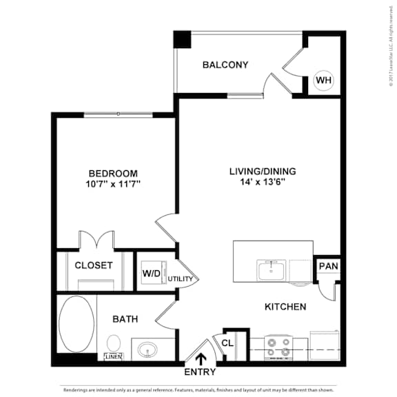 A black and white image of a floor plan for a home.