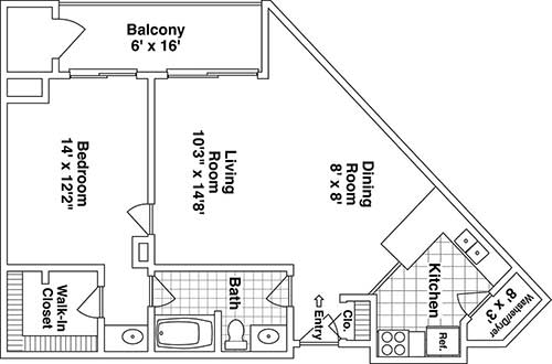 floor plan photo at Central Park East in Arlington Heights, IL