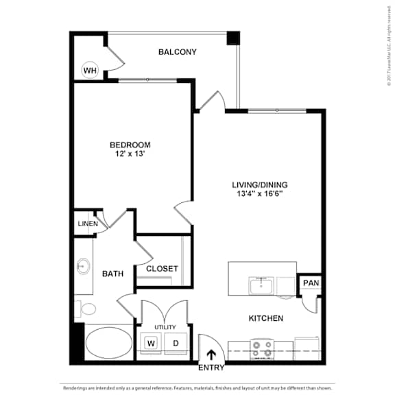A black and white drawing of a house plan with a balcony.