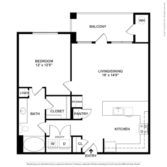 A black and white image of a floor plan for a home.