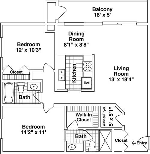 floor plan photo at Central Park East in Arlington Heights, IL