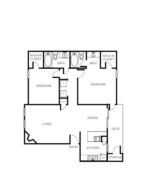 A black and white image of a house floor plan.