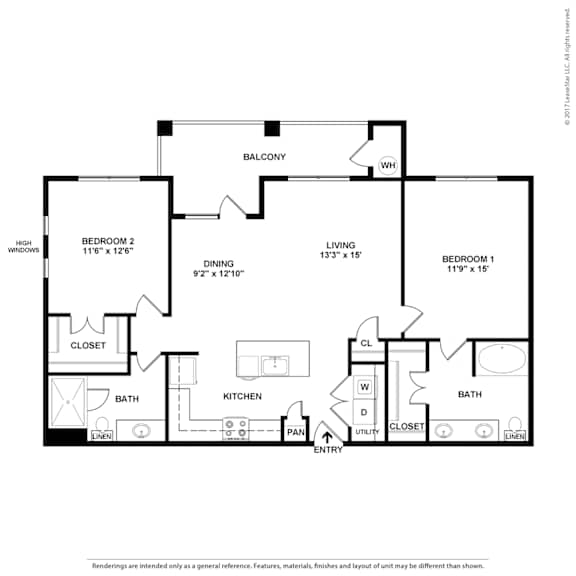 A black and white image of a floor plan for a home.