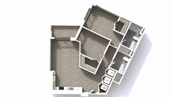 A floor plan of a house with labeled rooms.
