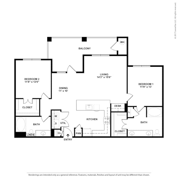 A black and white image of a floor plan for a home.