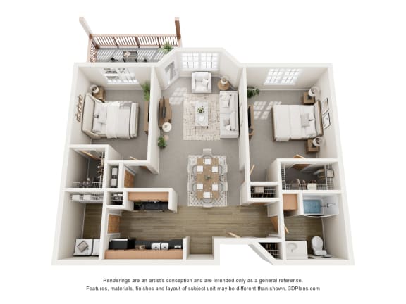 a 1 bedroom floorplan is shown in this illustration