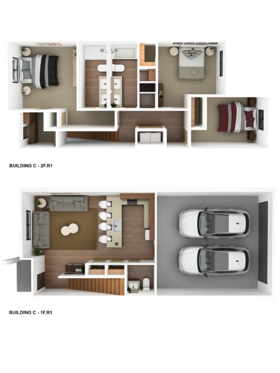 two level townhome floorplan