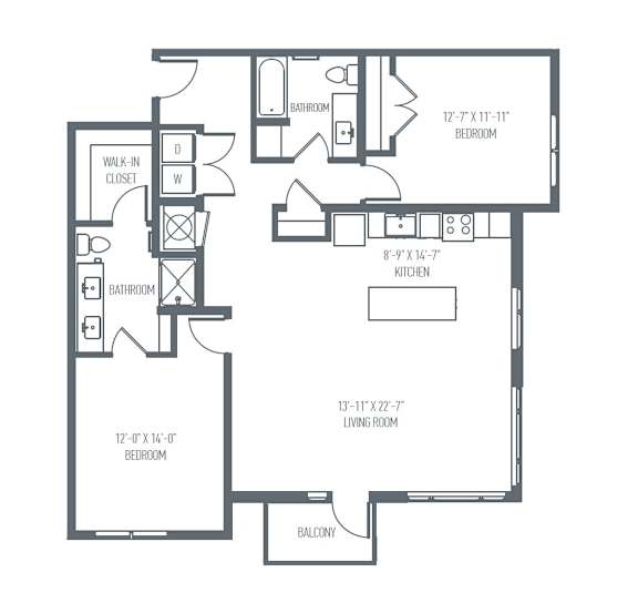 A black and white image of a house floor plan.
