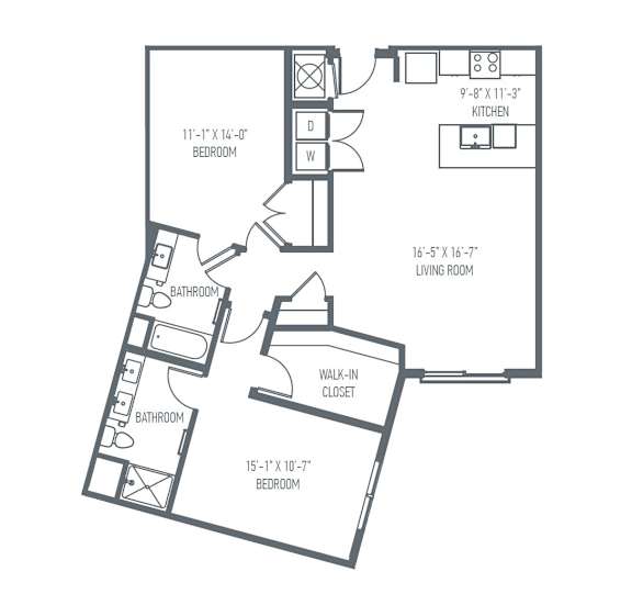 A black and white image of a house floor plan.