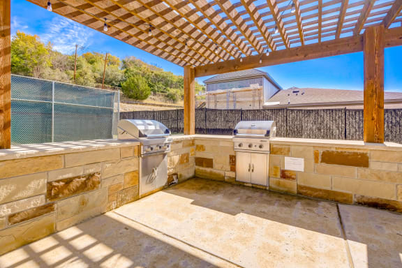 Poolside Outdoor Kitchen with Grilling Station