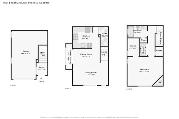 A floor plan for a two bedroom apartment.