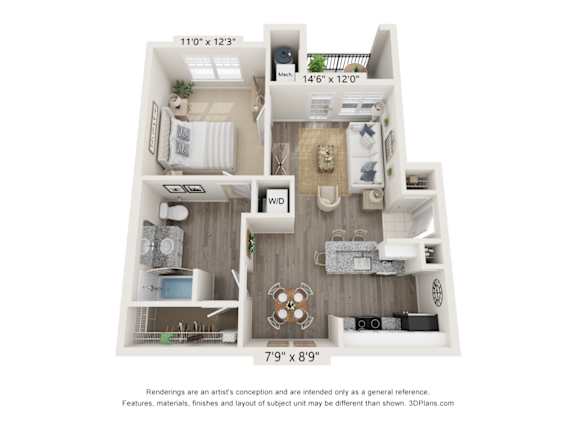 a 1 bedroom floor plan  summit  840796