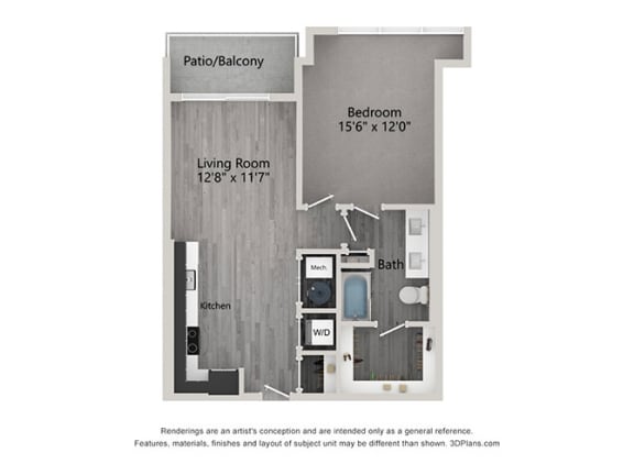 a floor plan of a bedroom apartment