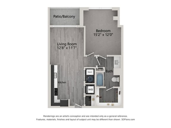 a floor plan of a bedroom apartment