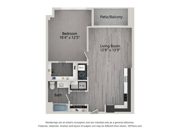 a floor plan of a bedroom apartment