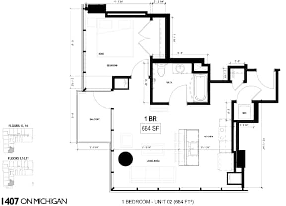 a floor plan of a room with different symbols on it