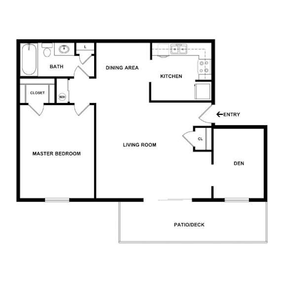 a floor plan of a house with a bedroom and a living room