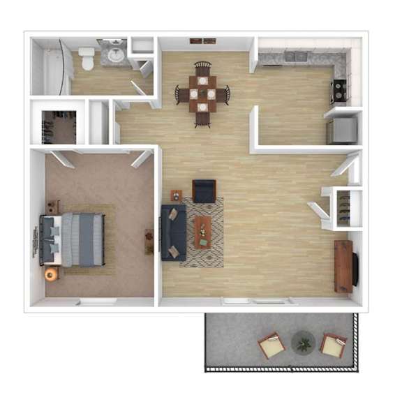 a floor plan of a house with a wooden floor