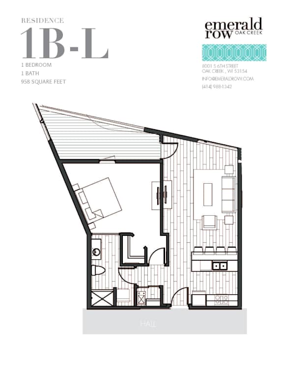 floor plan of the 11 l condo