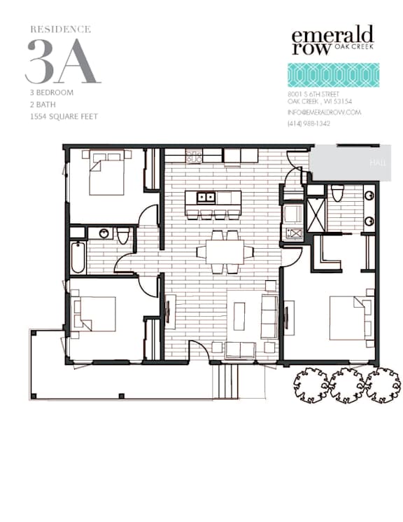 floor plan of the third level of the apartment