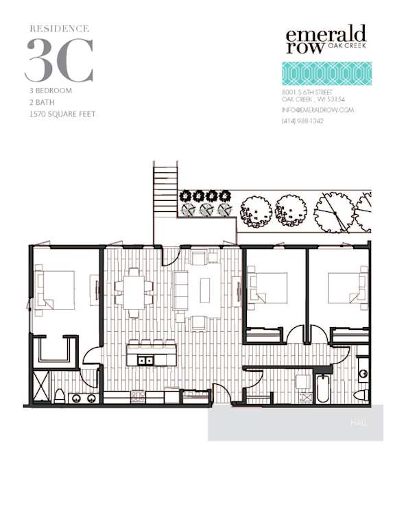 a typical floor plan of a 3c condo