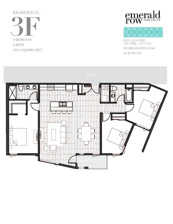 a floor plan of a bedroom apartment