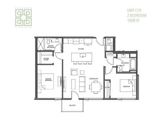 a typical floor plan of a 3 bedroom apartment