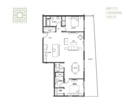 the floor plan of the condo