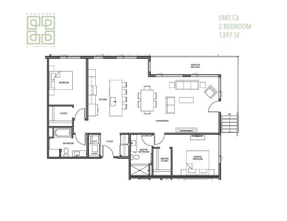 the floor plan of the condo
