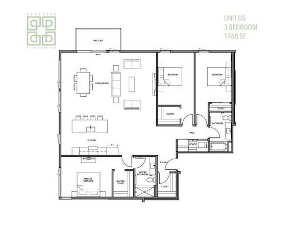 the floor plan of the condo