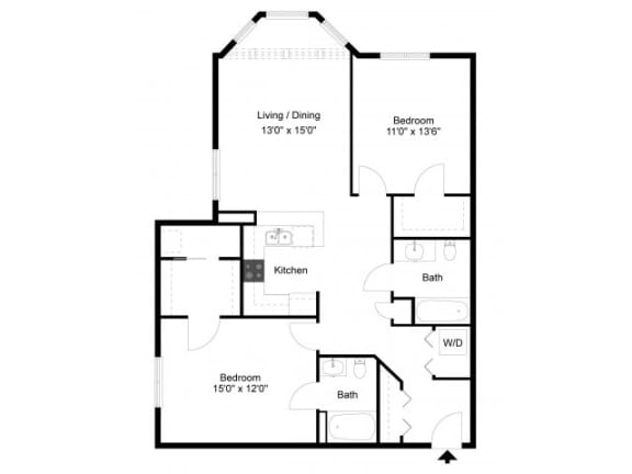 a floor plan of a house with an open floor plan