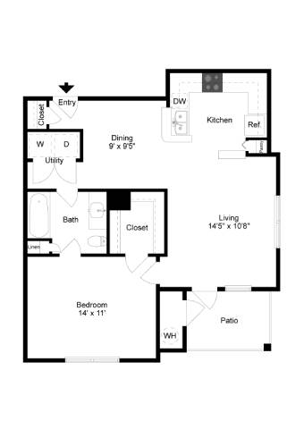 a black and white floor plan of a house