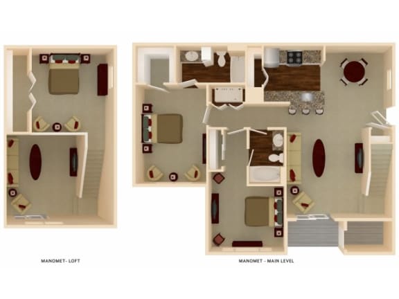 a stylized drawing of a floor plan of a house