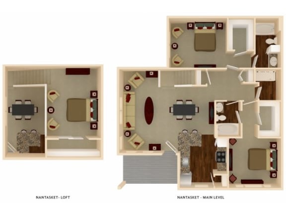 a stylized drawing of a floor plan of a house