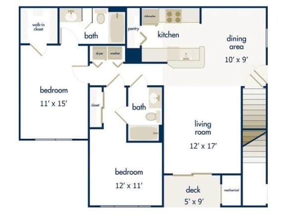 a floor plan of a house with a bedroom and a living room